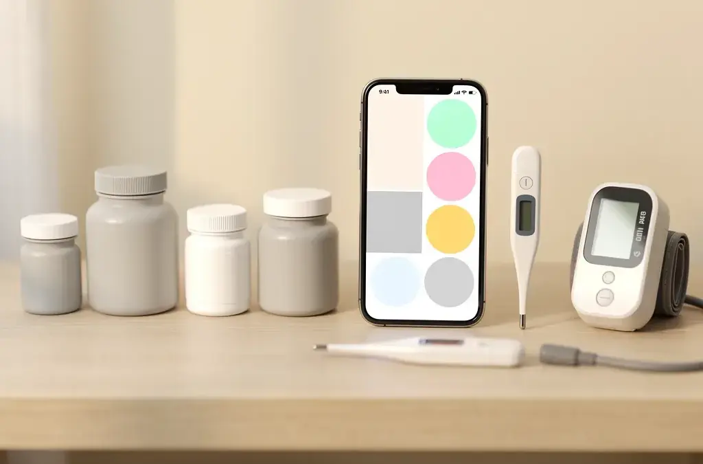 Digitalisierte Hausapotheke zur effizienten Medikamentenverwaltung und Übersicht über Gesundheitsbedürfnisse