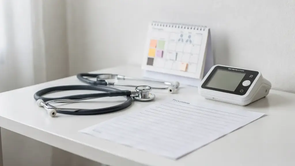 Rezept und E-Rezept in einer modernen Apotheke mit Tablet und Papierformular