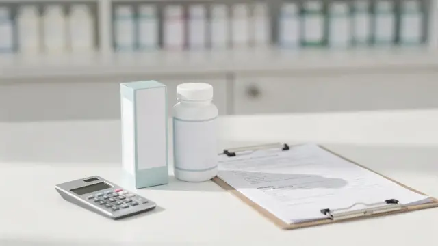 Krankenkasse zahlt bei Importarzneimitteln: Arzneipackung und Unterlagen auf einer Apothekentheke